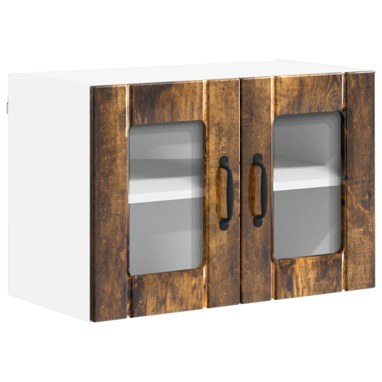 Wandglas-Schrank LUCCA Geräucherte Eiche 60 x 31 x 40 cm