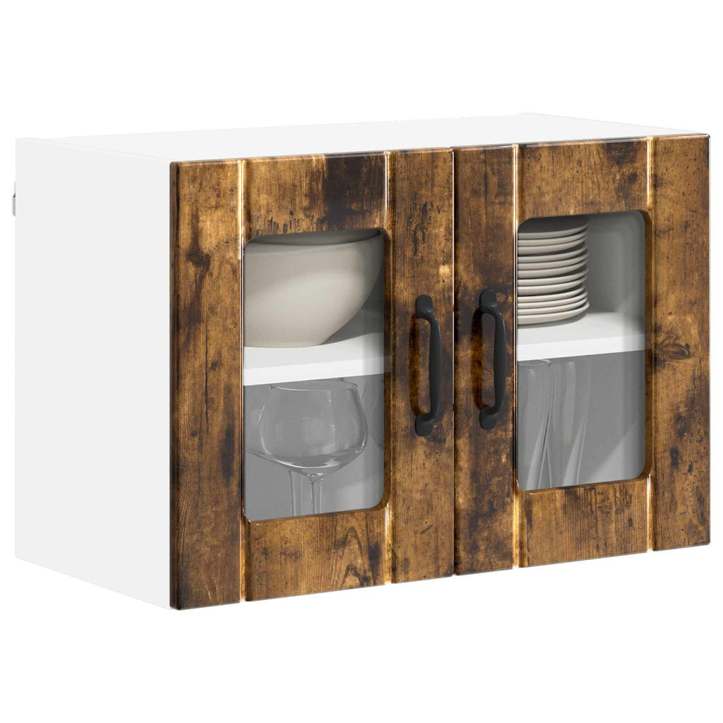 Wandglas-Schrank LUCCA Geräucherte Eiche 60 x 31 x 40 cm