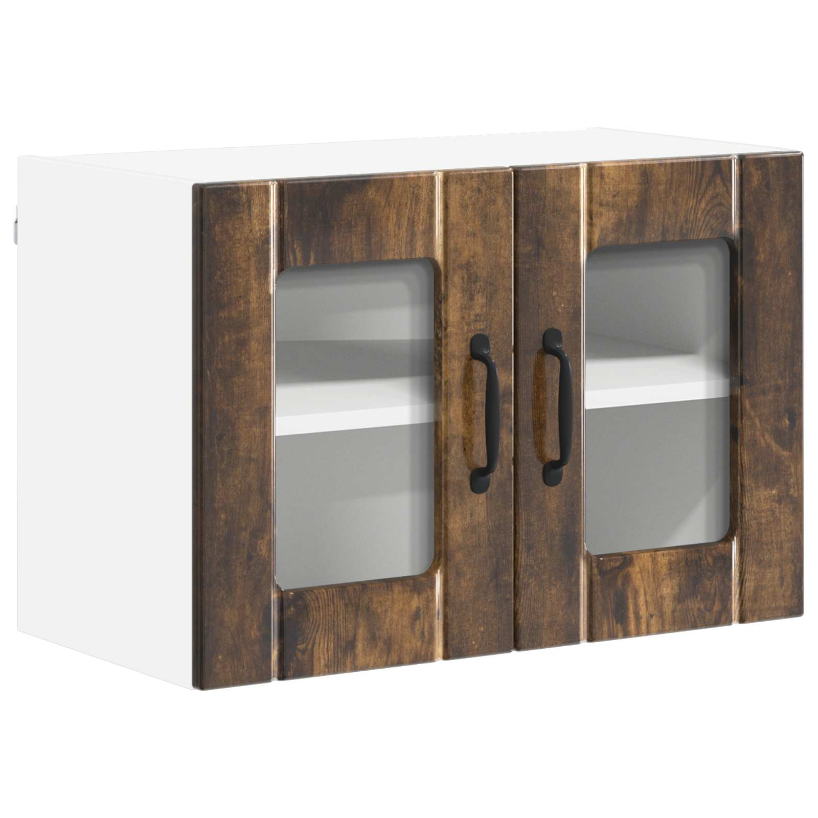 Wandglas-Schrank LUCCA 2 pcs Geräucherte Eiche 60 x 31 x 40 cm