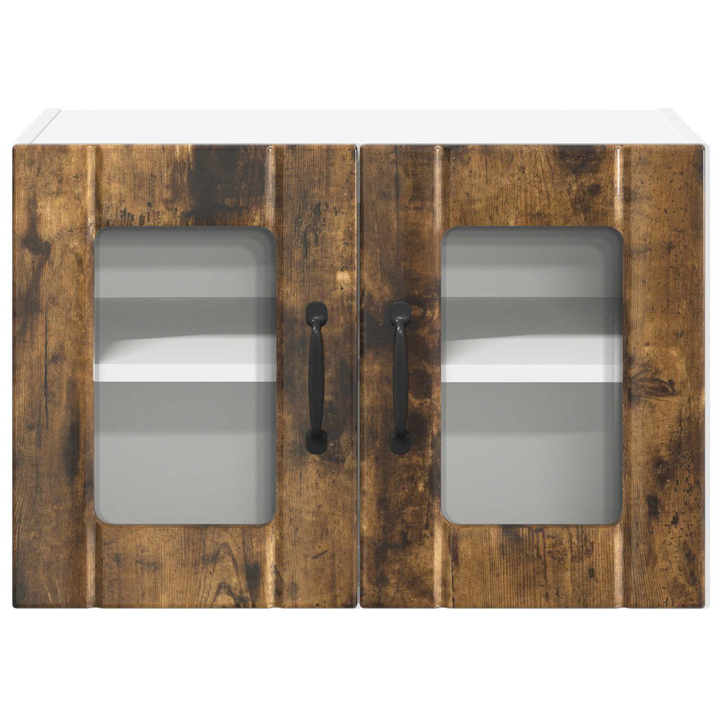 Wandglas-Schrank LUCCA 2 pcs Geräucherte Eiche 60 x 31 x 40 cm