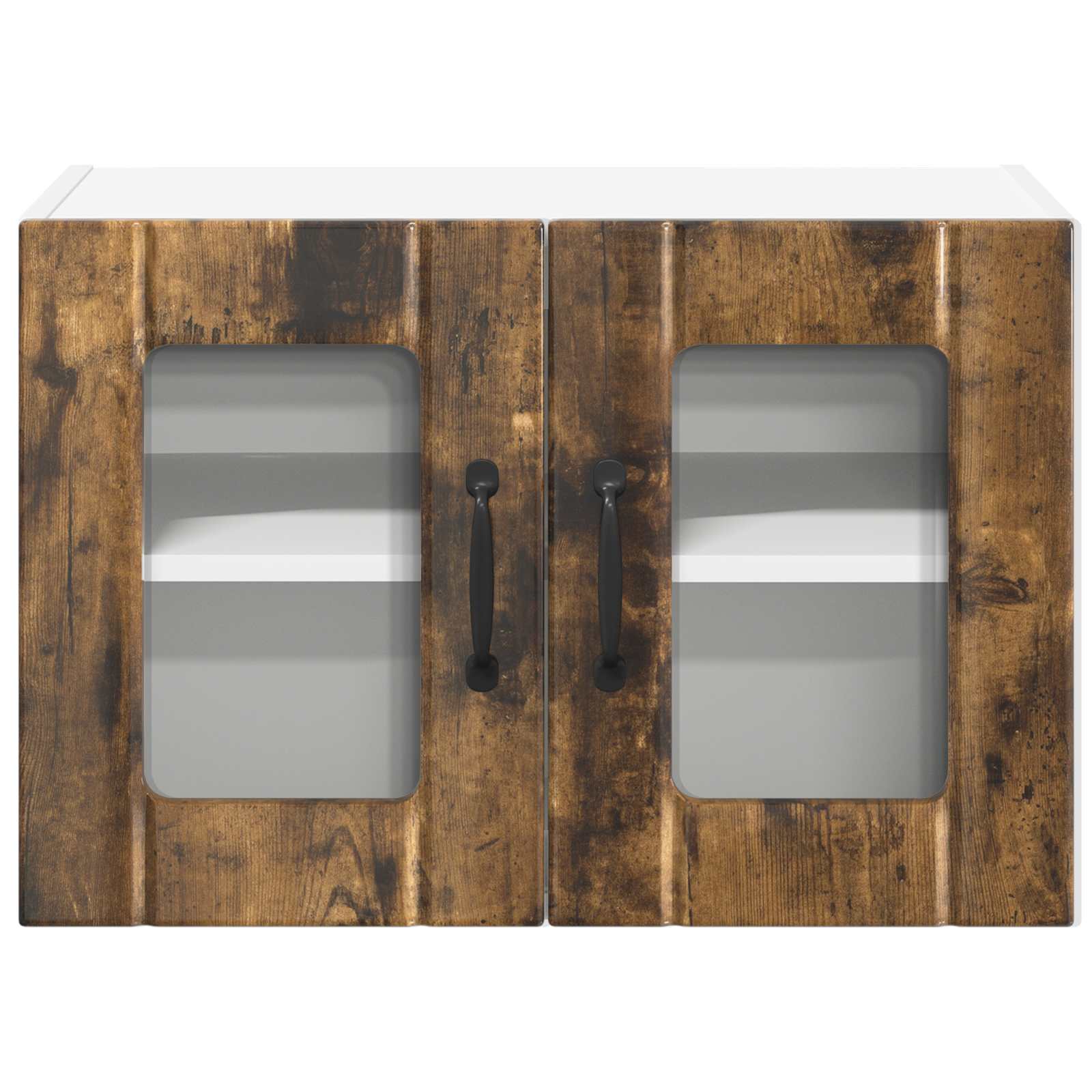 Wandglas-Schrank LUCCA 2 pcs Geräucherte Eiche 60 x 31 x 40 cm