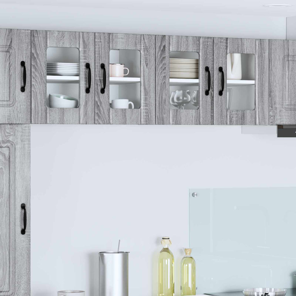 Wandglas-Schrank LUCCA Graues Sonoma 60 x 31 x 40 cm