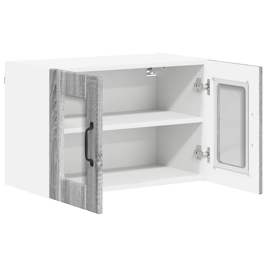 Wandglas-Schrank LUCCA Graues Sonoma 60 x 31 x 40 cm