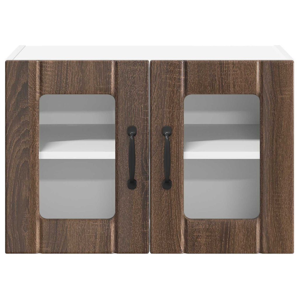 Wandglas-Schrank LUCCA Brauneiche 60 x 31 x 40 cm Holzwerkstoff
