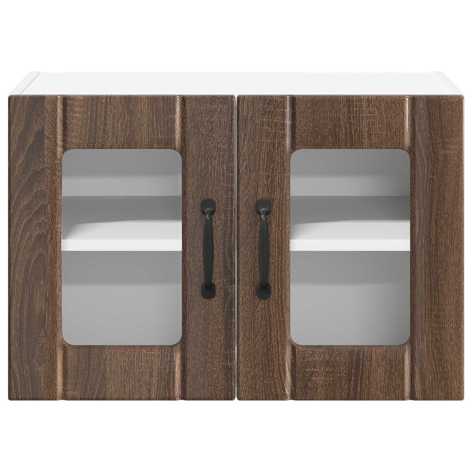 Wandglas-Schrank LUCCA Brauneiche 60 x 31 x 40 cm Holzwerkstoff