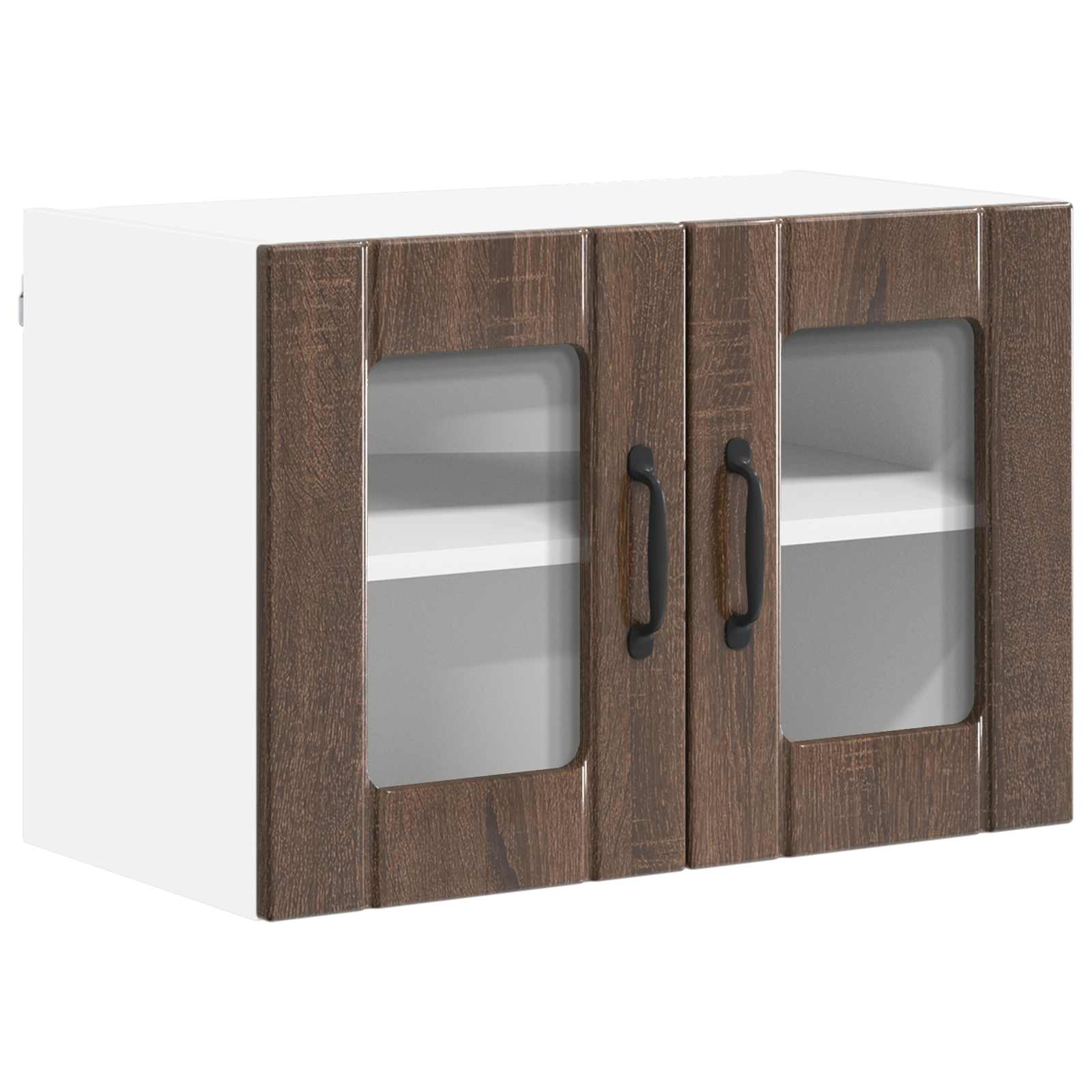 Wandglas-Schrank LUCCA 2 pcs Brauneiche 60 x 31 x 40 cm