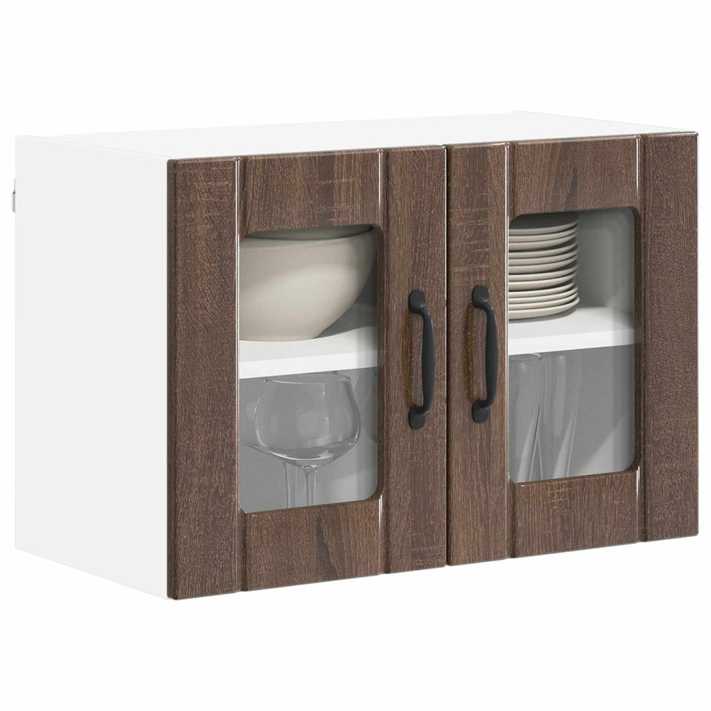 Wandglas-Schrank LUCCA 2 pcs Brauneiche 60 x 31 x 40 cm