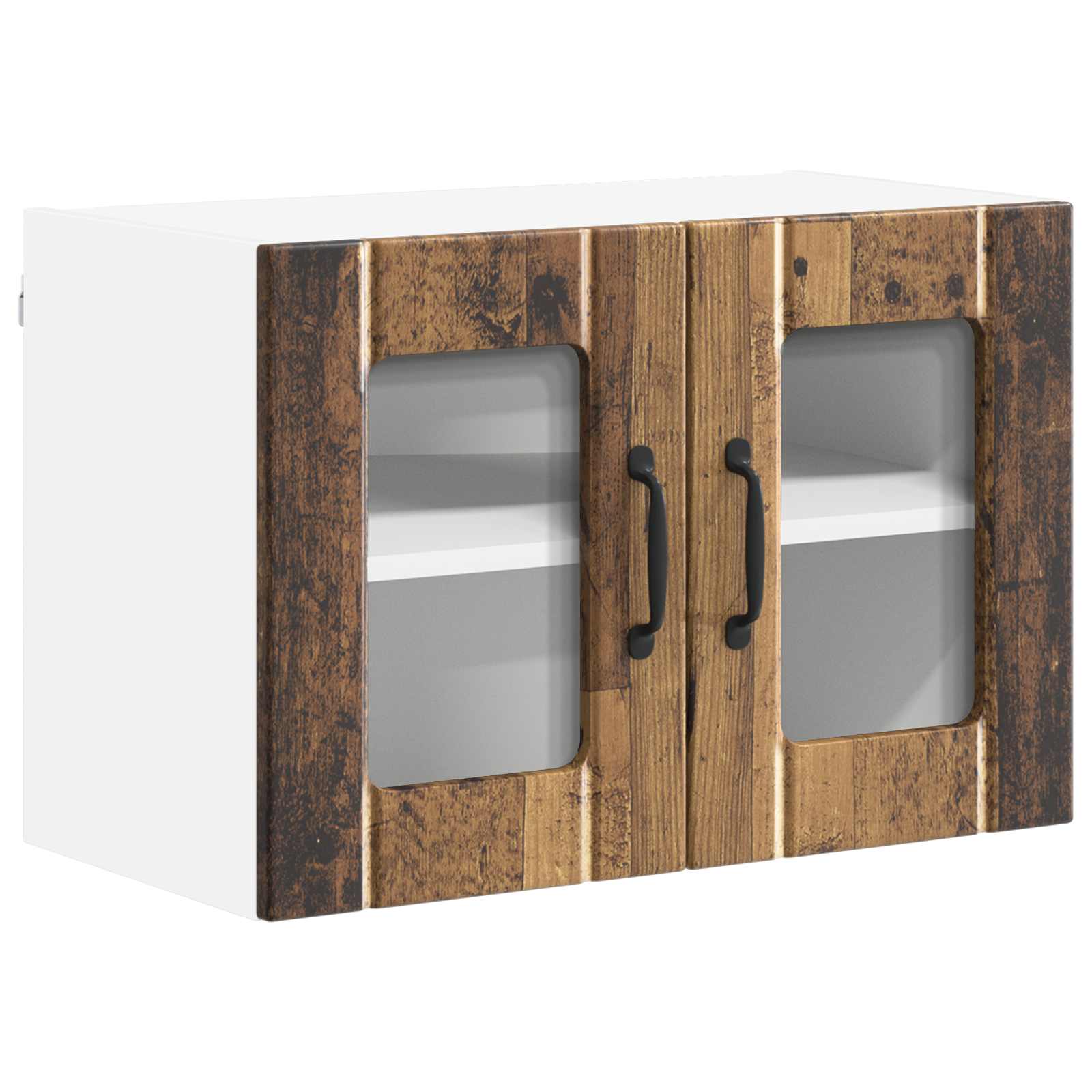Wandglas-Schrank LUCCA 2 pcs Altholz 60 x 31 x 40 cm