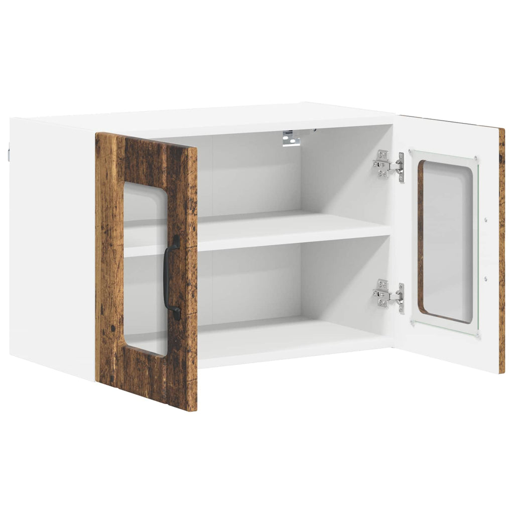 Wandglas-Schrank LUCCA 2 pcs Altholz 60 x 31 x 40 cm