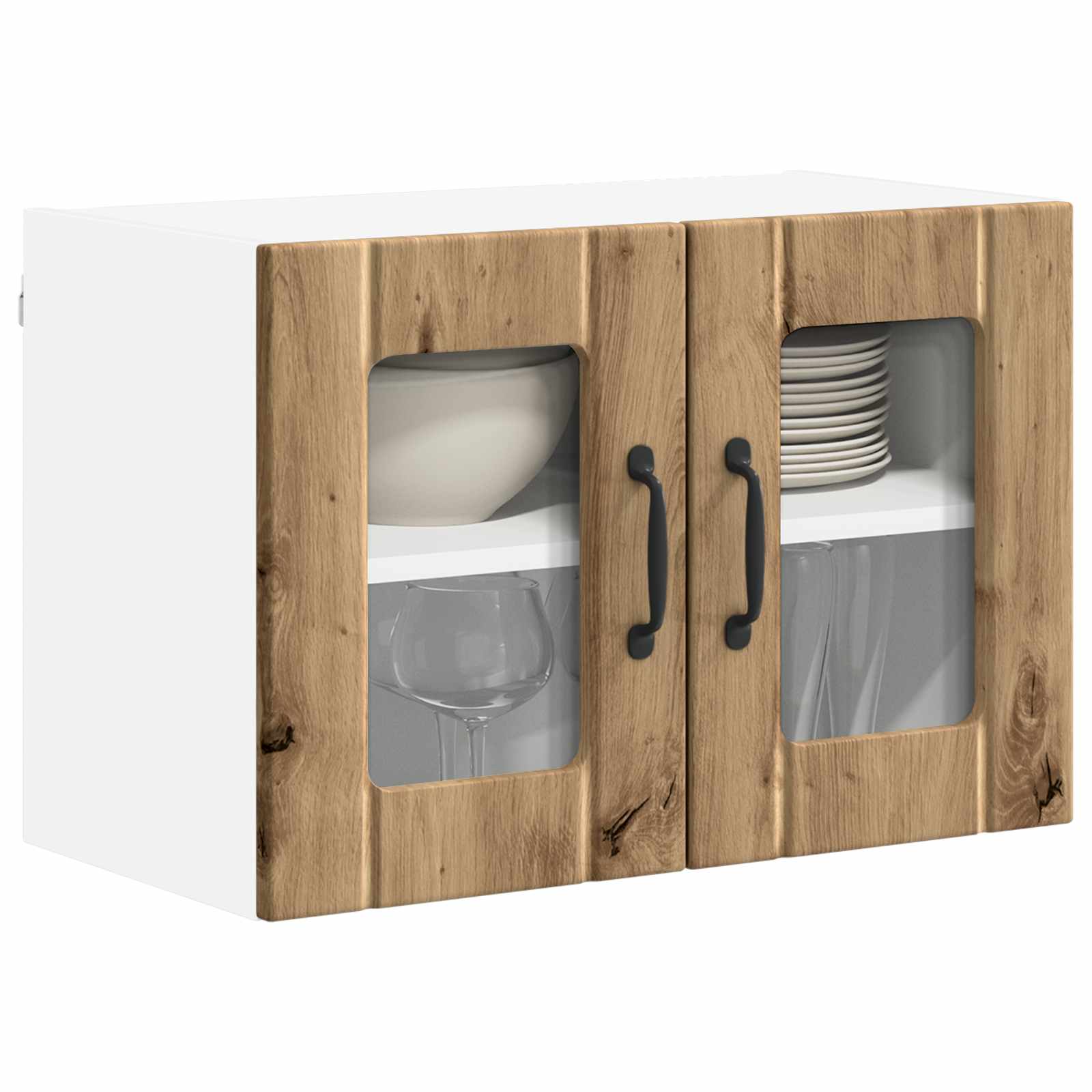 Wandglas-Schrank LUCCA Artisan-Eiche 60 x 31 x 40 cm