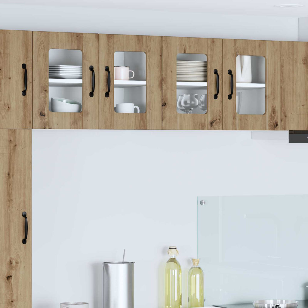 Wandglas-Schrank LUCCA 2 pcs Artisan-Eiche 60 x 31 x 40 cm