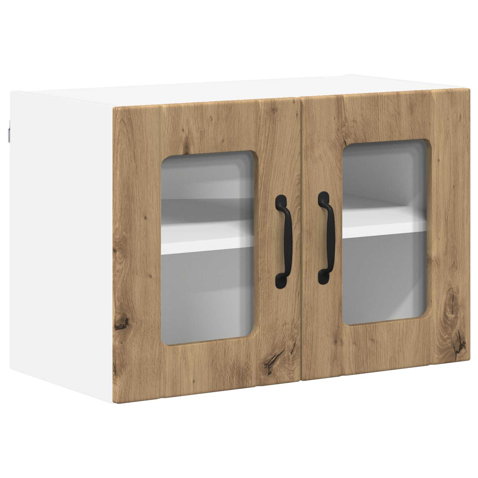 Wandglas-Schrank LUCCA 2 pcs Artisan-Eiche 60 x 31 x 40 cm