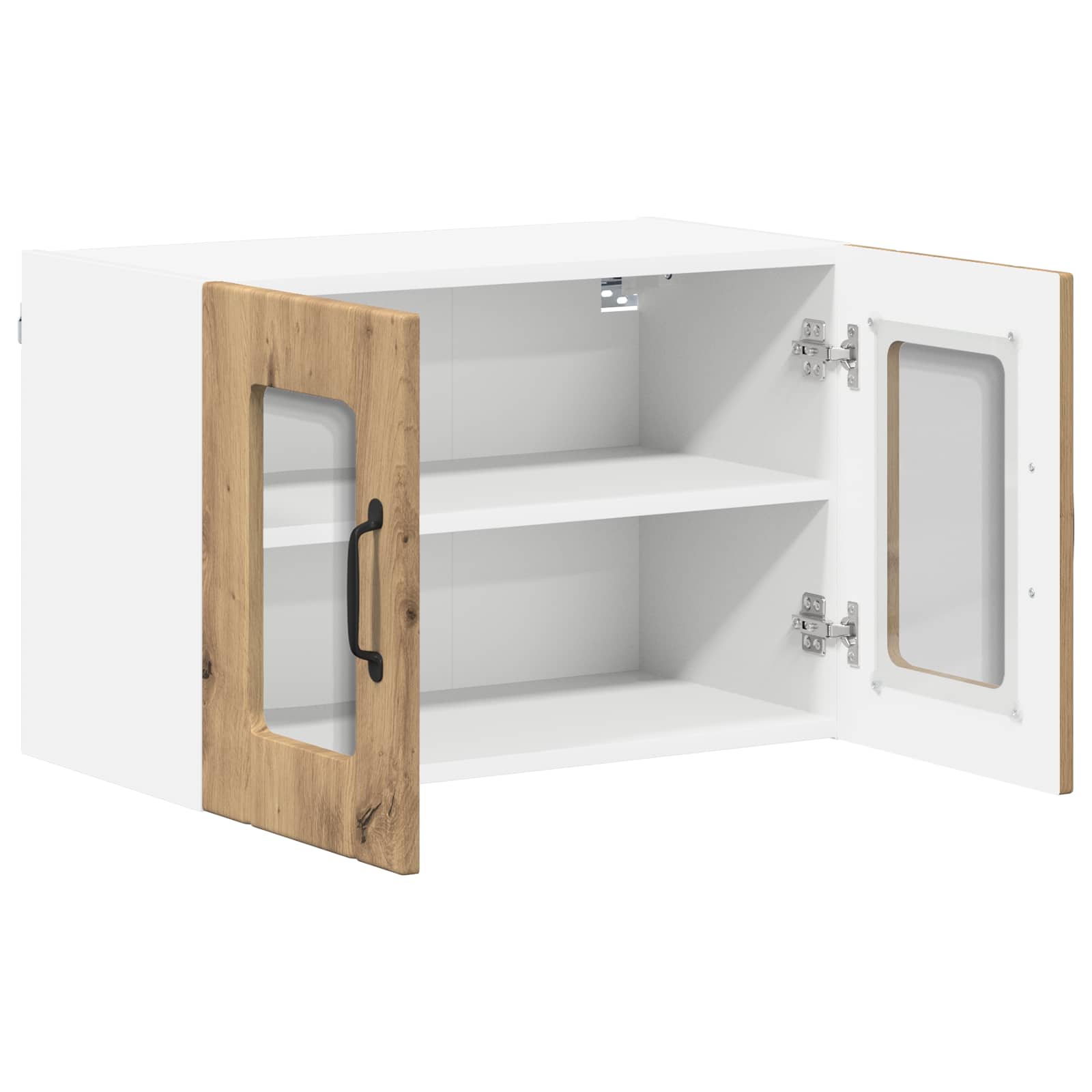Wandglas-Schrank LUCCA 2 pcs Artisan-Eiche 60 x 31 x 40 cm