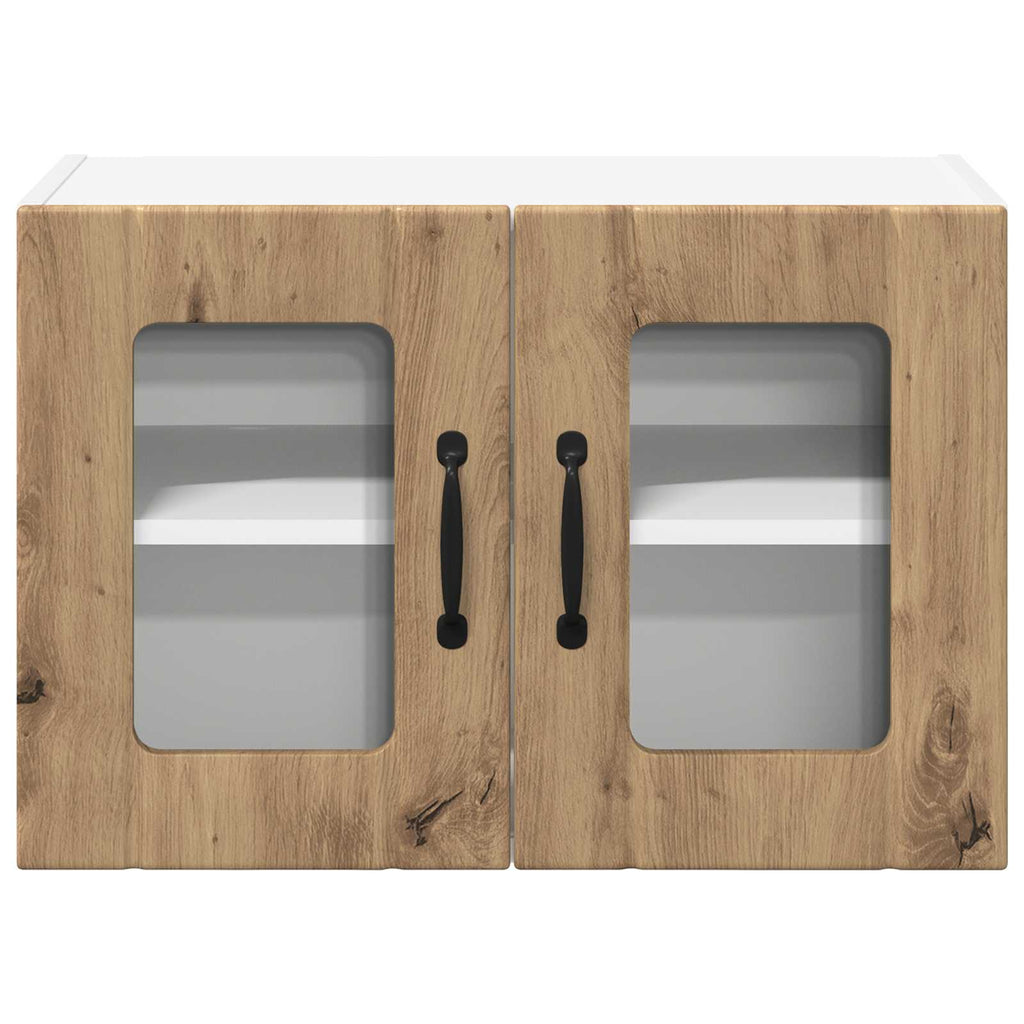 Wandglas-Schrank LUCCA 2 pcs Artisan-Eiche 60 x 31 x 40 cm