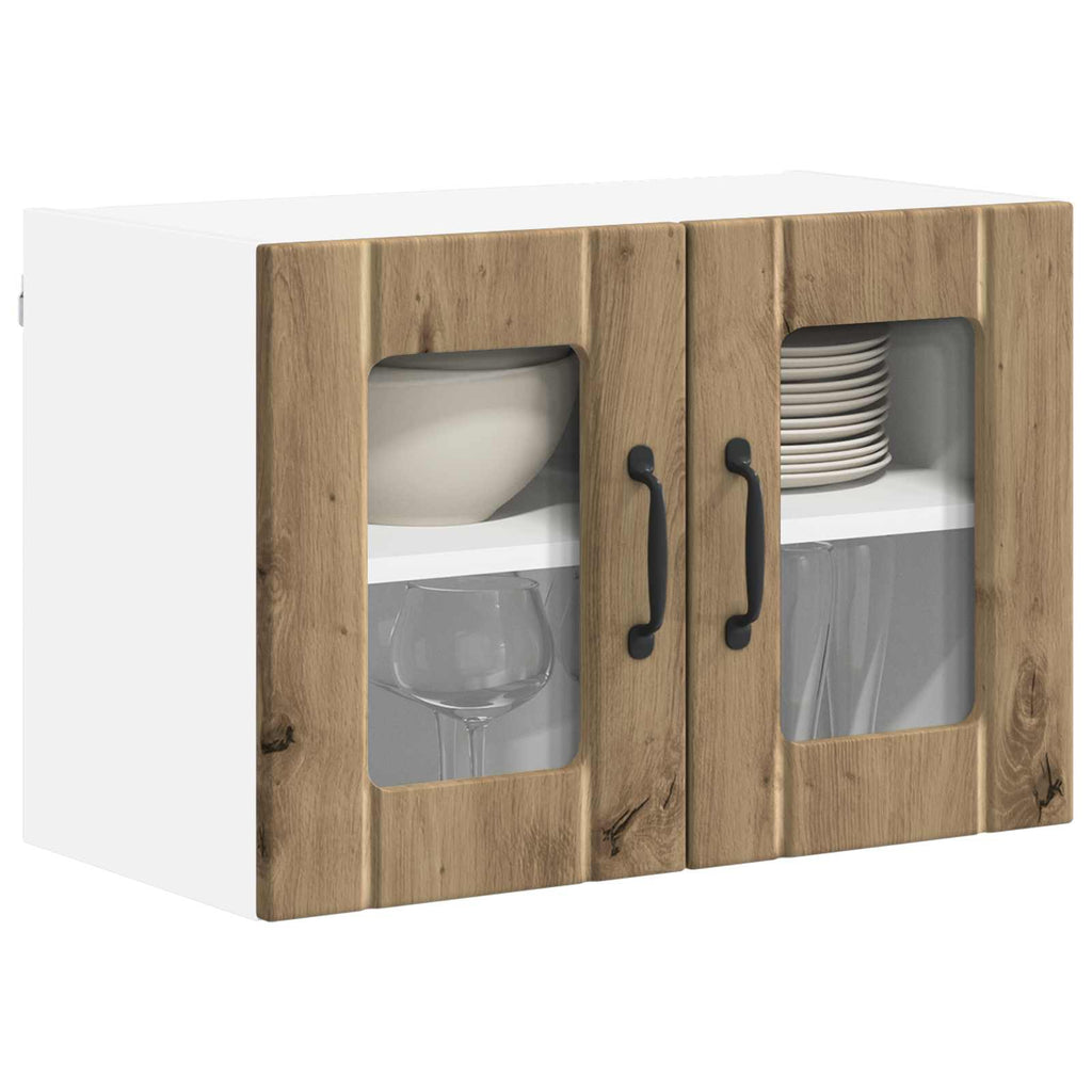 Wandglas-Schrank LUCCA 2 pcs Artisan-Eiche 60 x 31 x 40 cm