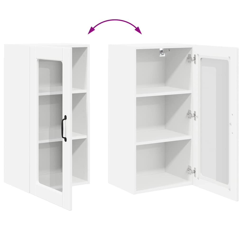 Wandglas-Schrank LUCCA Weiß 40 x 31 x 80 cm Holzwerkstoff