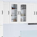 Wandglas-Schrank LUCCA 2 pcs Weiß 40 x 31 x 80 cm Holzwerkstoff