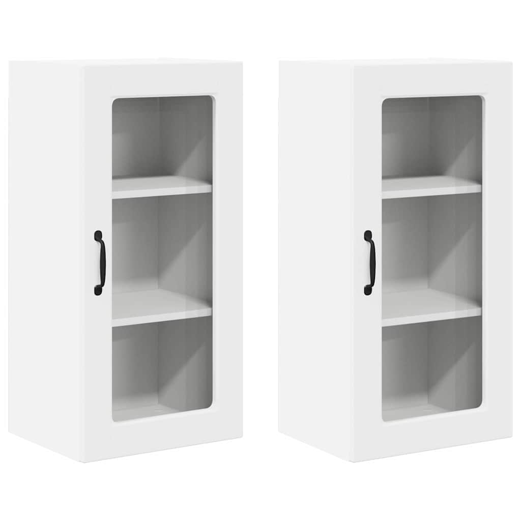 Wandglas-Schrank LUCCA 2 pcs Weiß 40 x 31 x 80 cm Holzwerkstoff