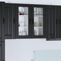 Wandglas-Schrank LUCCA 2 pcs Schwarz 40 x 31 x 80 cm