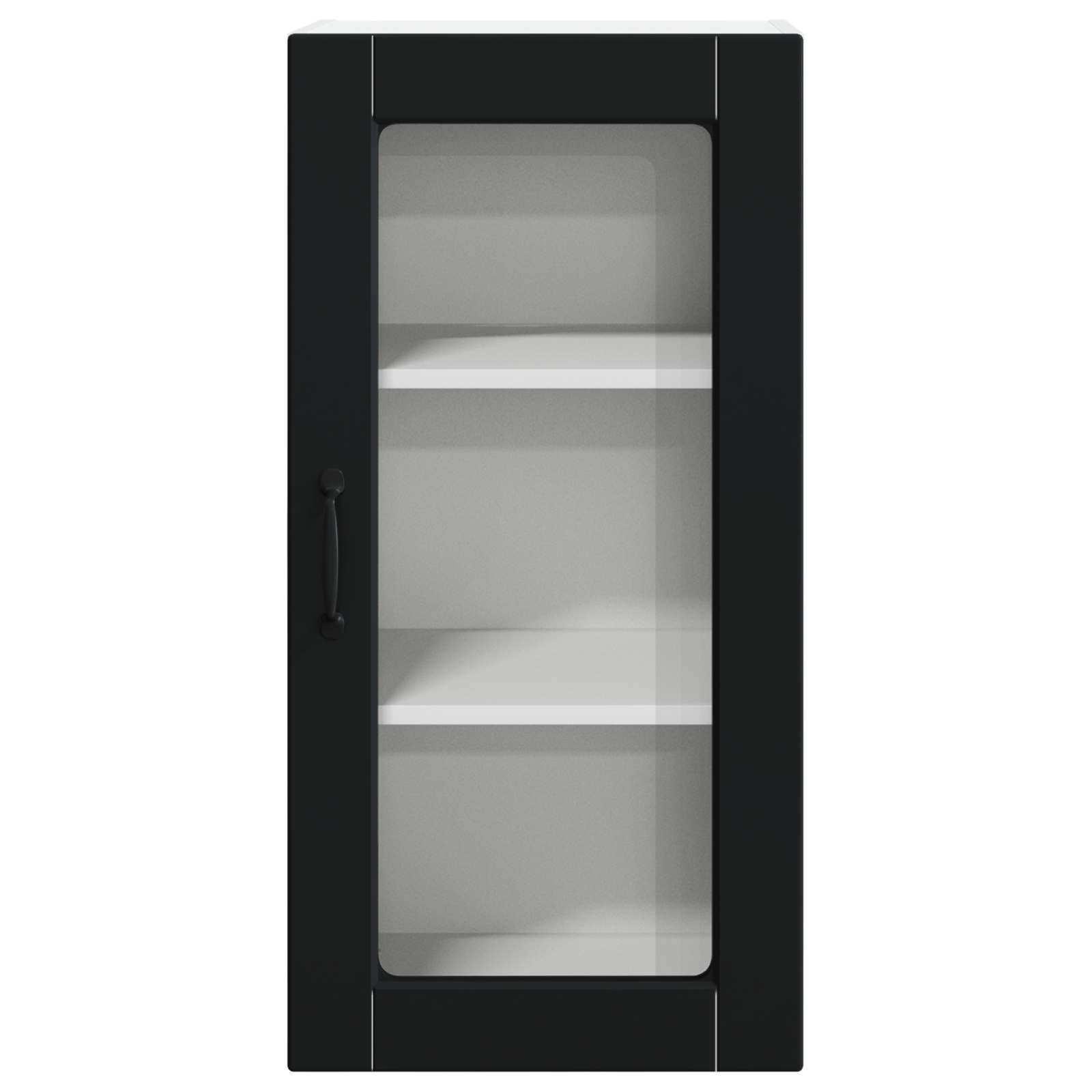 Wandglas-Schrank LUCCA 2 pcs Schwarz 40 x 31 x 80 cm