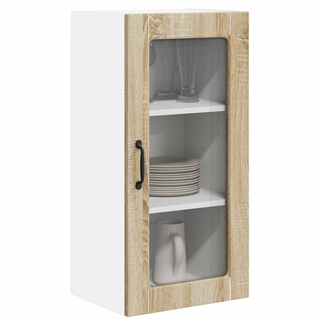 Wandglas-Schrank LUCCA Sonoma-Eiche 40 x 31 x 80 cm