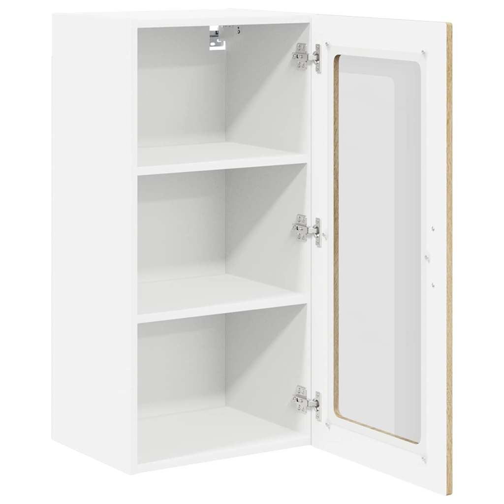 Wandglas-Schrank LUCCA 2 pcs Sonoma-Eiche 40 x 31 x 80 cm