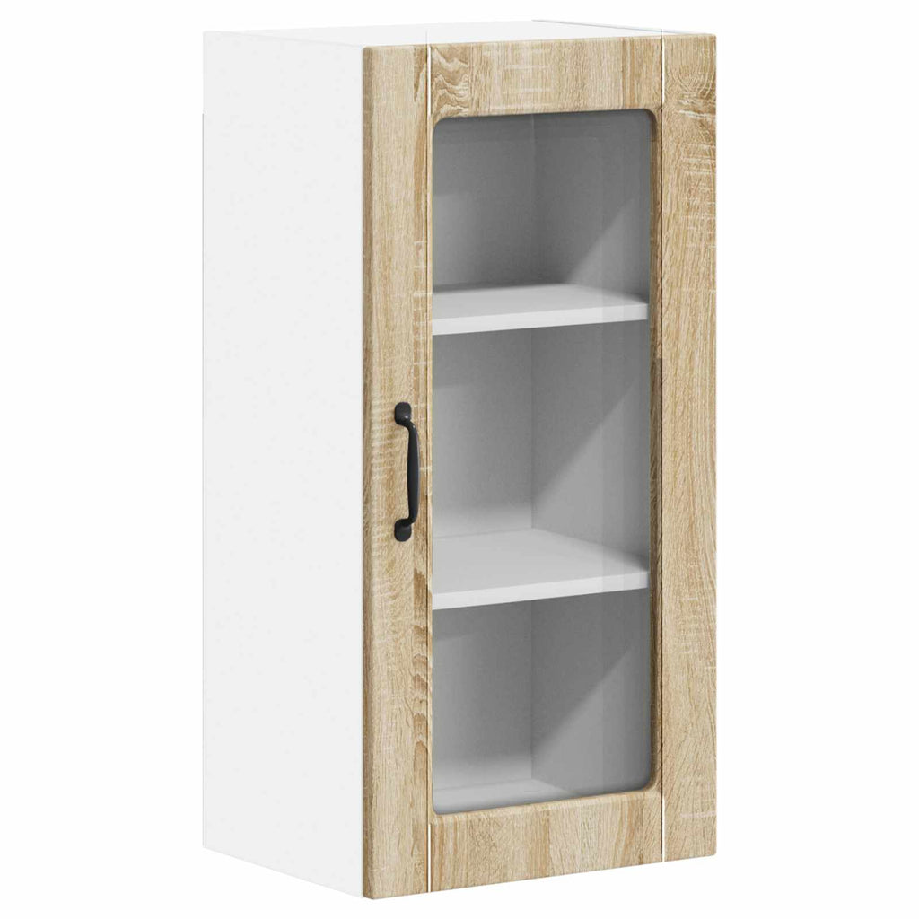 Wandglas-Schrank LUCCA 2 pcs Sonoma-Eiche 40 x 31 x 80 cm