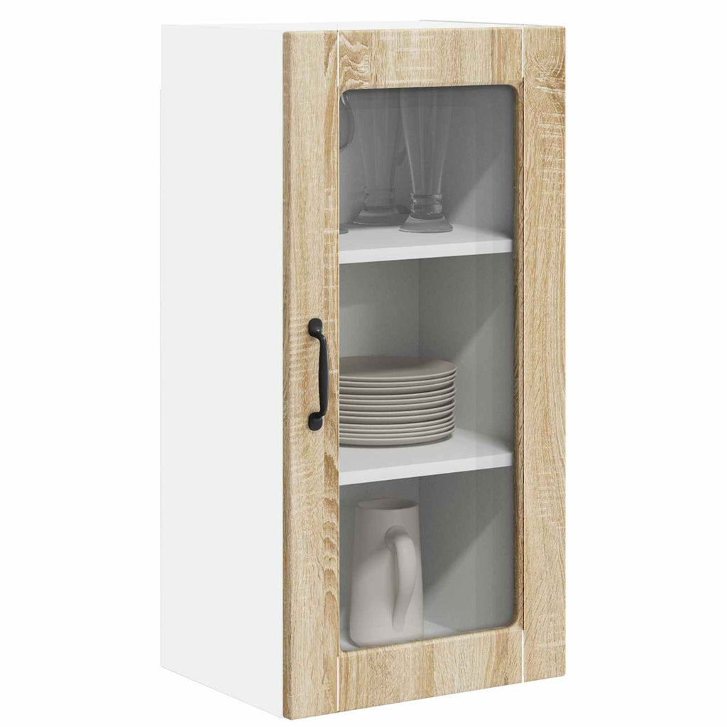Wandglas-Schrank LUCCA 2 pcs Sonoma-Eiche 40 x 31 x 80 cm
