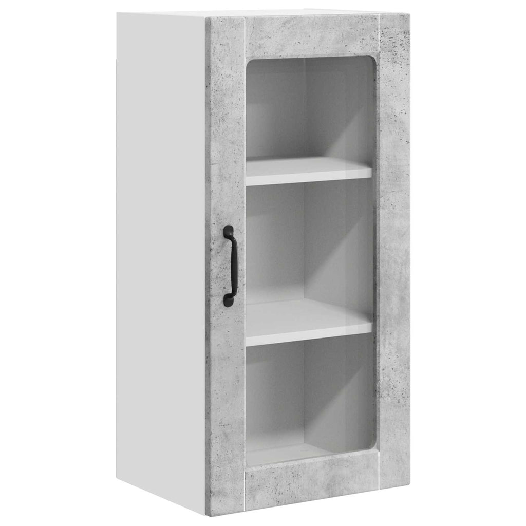 Wandglas-Schrank LUCCA Betongrau 40 x 31 x 80 cm Holzwerkstoff