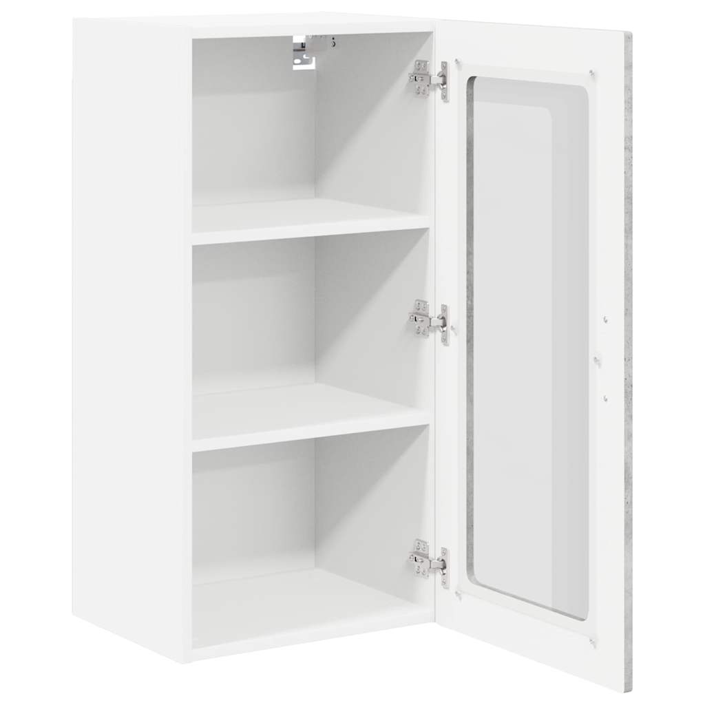 Wandglas-Schrank LUCCA Betongrau 40 x 31 x 80 cm Holzwerkstoff