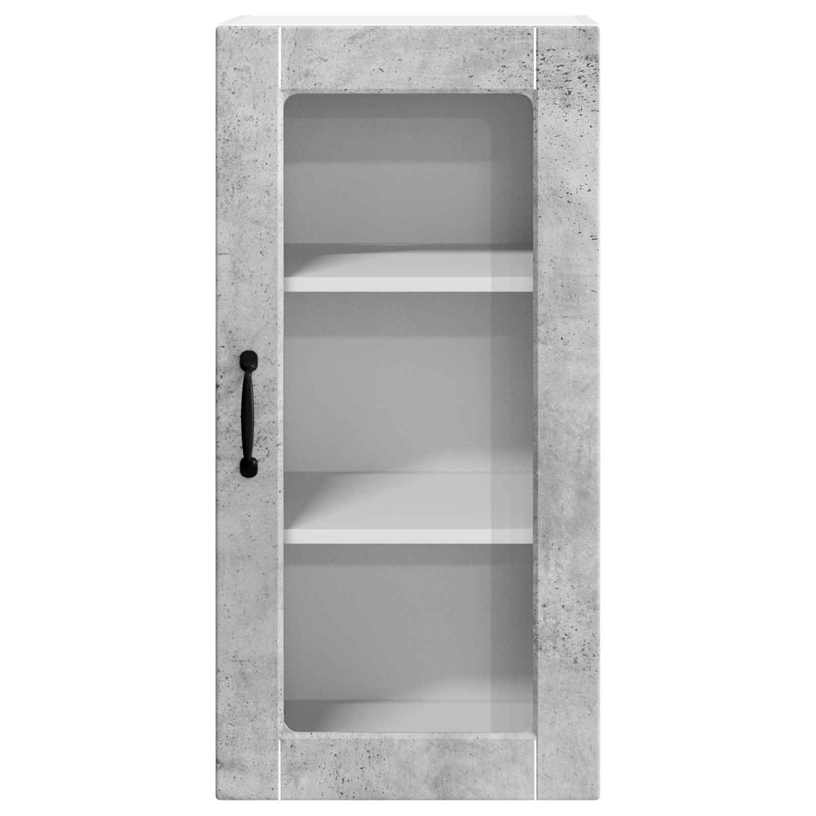 Wandglas-Schrank LUCCA 2 pcs Betongrau 40 x 31 x 80 cm