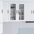 Wandglas-Schrank LUCCA 2 pcs Hochglanz Weiß 40 x 31 x 80 cm
