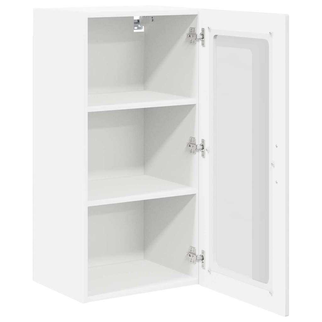 Wandglas-Schrank LUCCA 2 pcs Hochglanz Weiß 40 x 31 x 80 cm