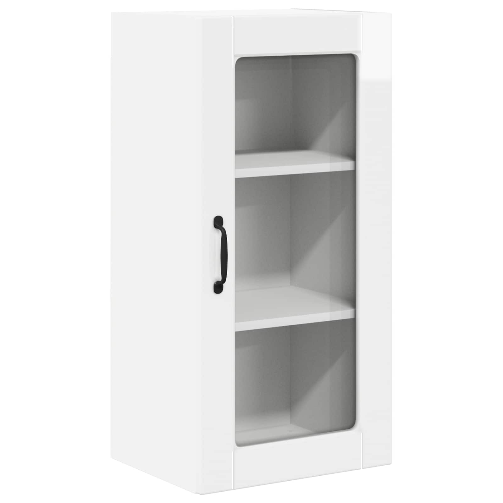 Wandglas-Schrank LUCCA 2 pcs Hochglanz Weiß 40 x 31 x 80 cm