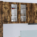 Wandglas-Schrank LUCCA 2 pcs Geräucherte Eiche 40 x 31 x 80 cm