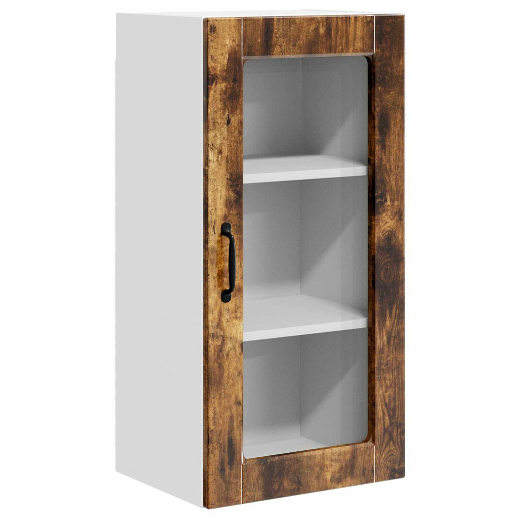 Wandglas-Schrank LUCCA 2 pcs Geräucherte Eiche 40 x 31 x 80 cm