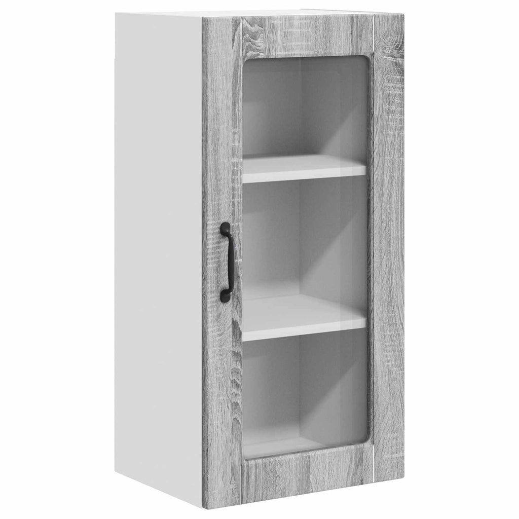 Wandglas-Schrank LUCCA Graues Sonoma 40 x 31 x 80 cm