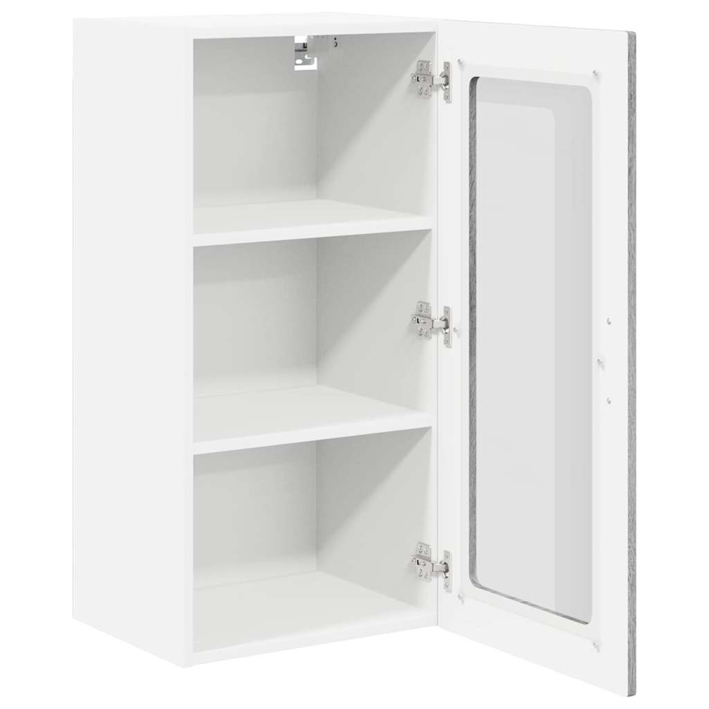 Wandglas-Schrank LUCCA Graues Sonoma 40 x 31 x 80 cm
