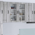 Wandglas-Schrank LUCCA 2 pcs Graues Sonoma 40 x 31 x 80 cm