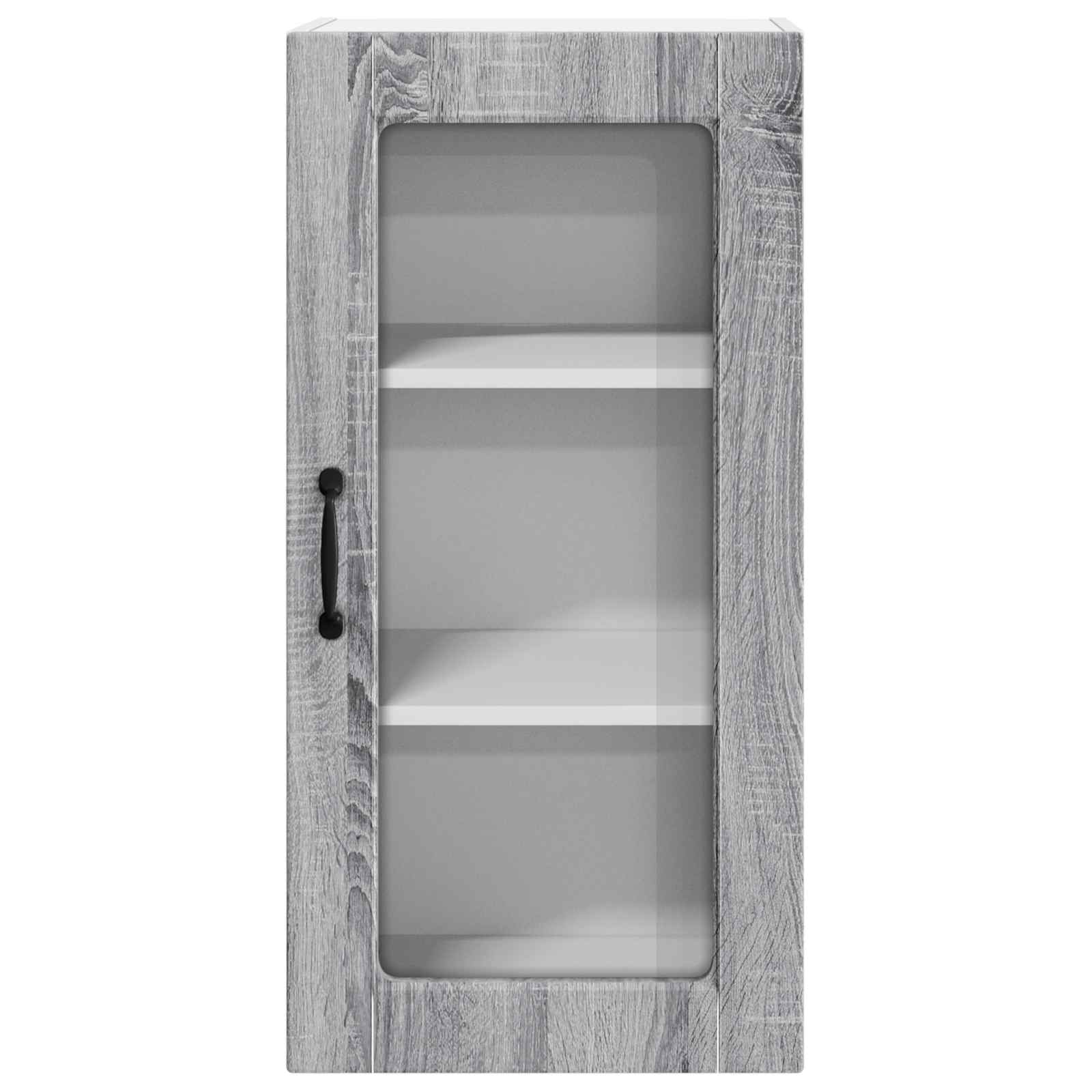 Wandglas-Schrank LUCCA 2 pcs Graues Sonoma 40 x 31 x 80 cm