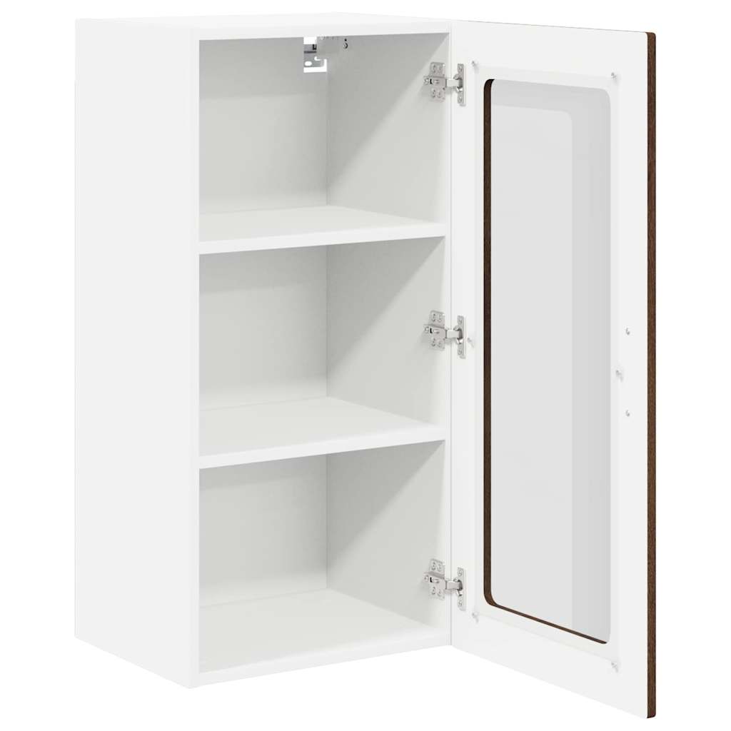 Wandglas-Schrank LUCCA Brauneiche 40 x 31 x 80 cm Holzwerkstoff