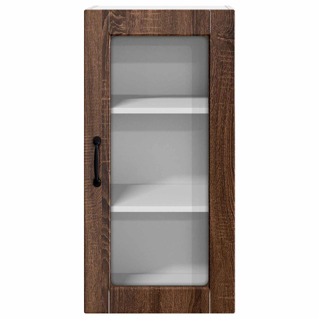 Wandglas-Schrank LUCCA Brauneiche 40 x 31 x 80 cm Holzwerkstoff