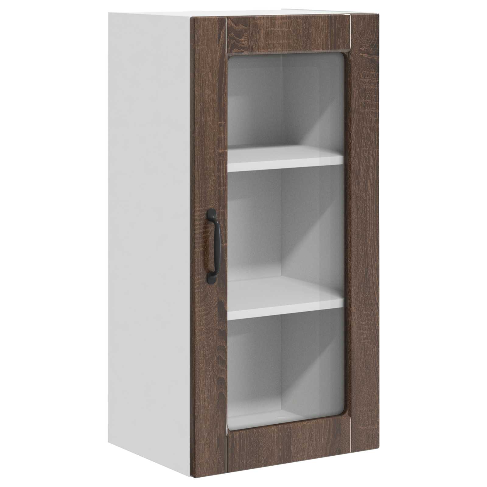 Wandglas-Schrank LUCCA 2 pcs Brauneiche 40 x 31 x 80 cm