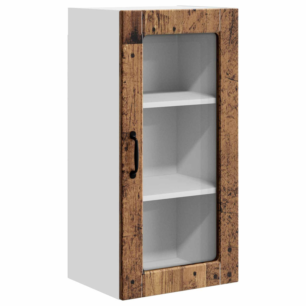 Wandglas-Schrank LUCCA Altholz 40 x 31 x 80 cm Holzwerkstoff