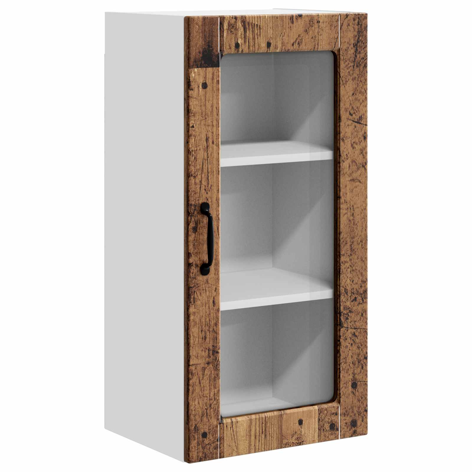 Wandglas-Schrank LUCCA Altholz 40 x 31 x 80 cm Holzwerkstoff