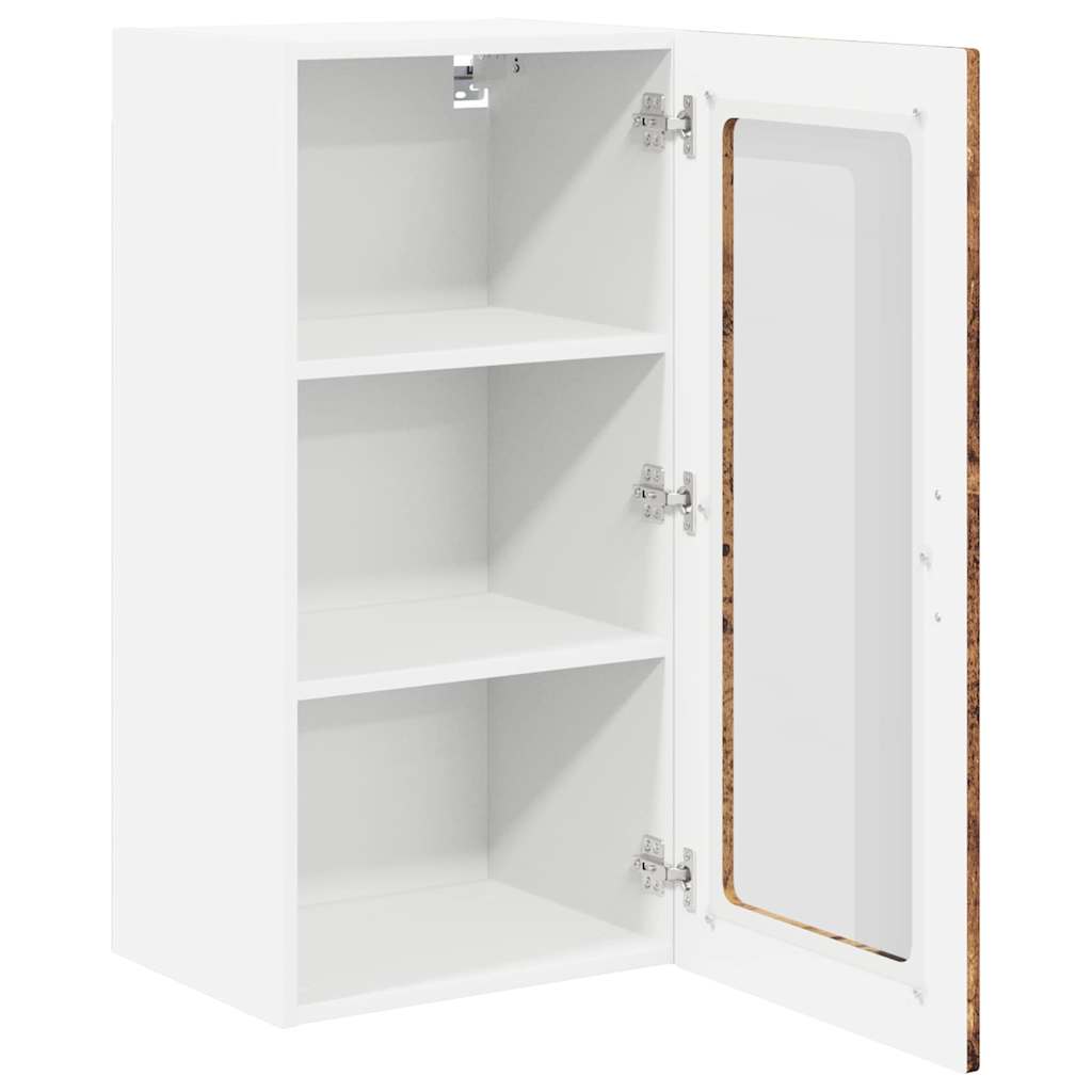 Wandglas-Schrank LUCCA Altholz 40 x 31 x 80 cm Holzwerkstoff