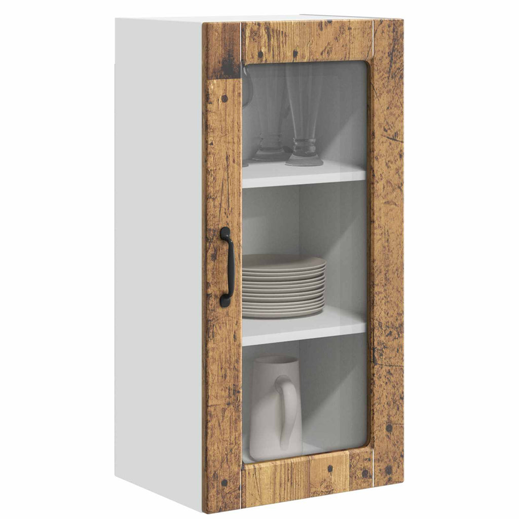 Wandglas-Schrank LUCCA Altholz 40 x 31 x 80 cm Holzwerkstoff