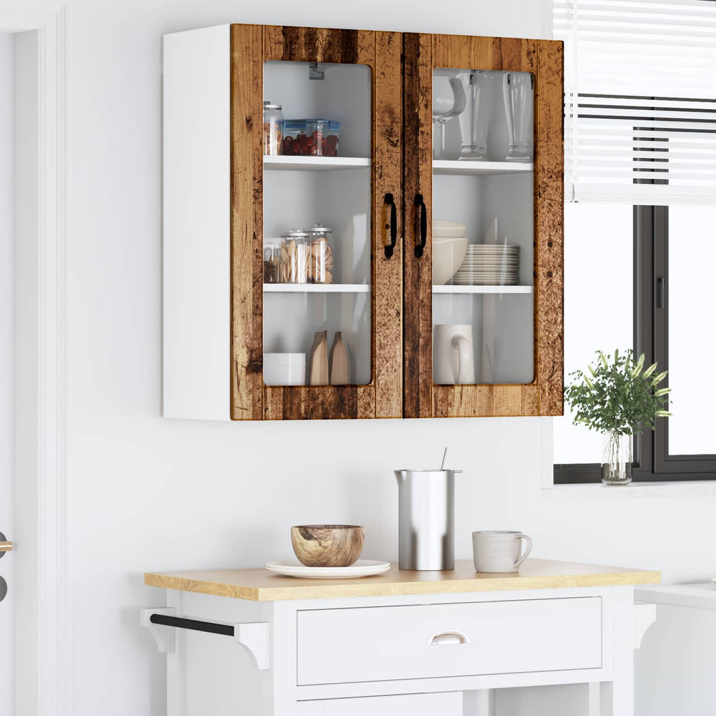 Wandglas-Schrank LUCCA 2 pcs Altholz 40 x 31 x 80 cm