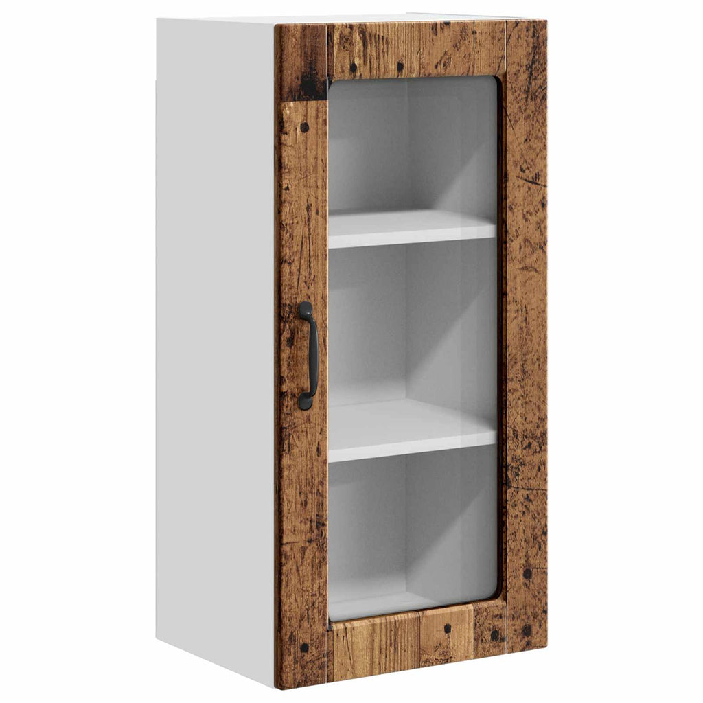 Wandglas-Schrank LUCCA 2 pcs Altholz 40 x 31 x 80 cm