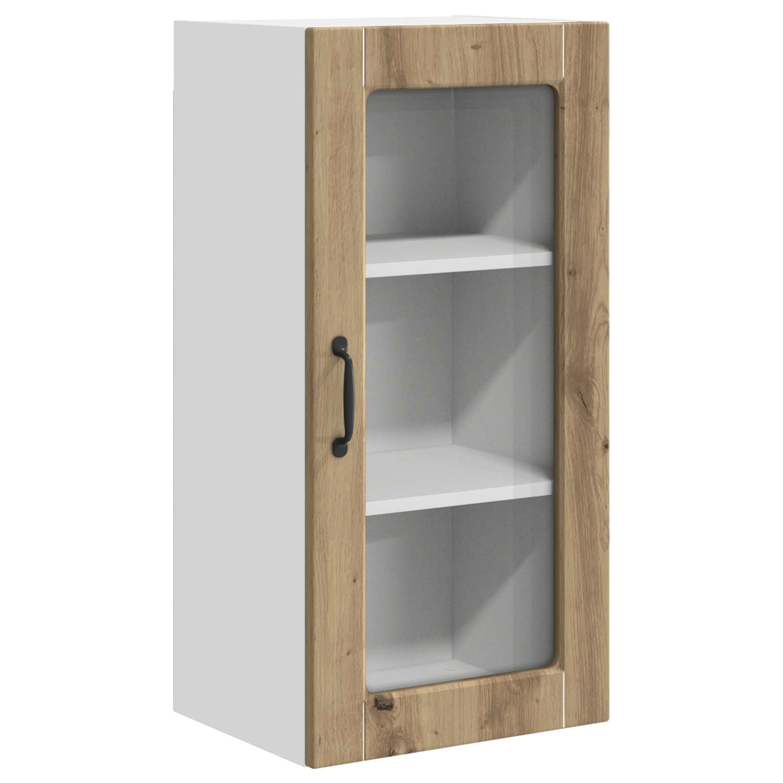 Wandglas-Schrank LUCCA Artisan-Eiche 40 x 31 x 80 cm